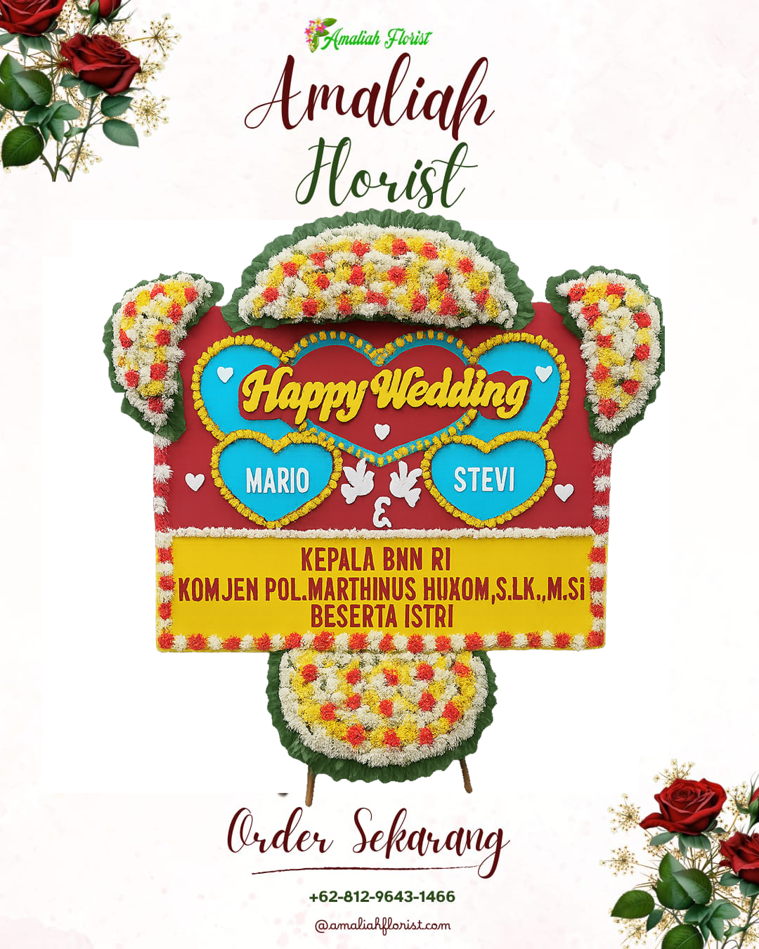 Papan Bunga Pernikahan Kemiri